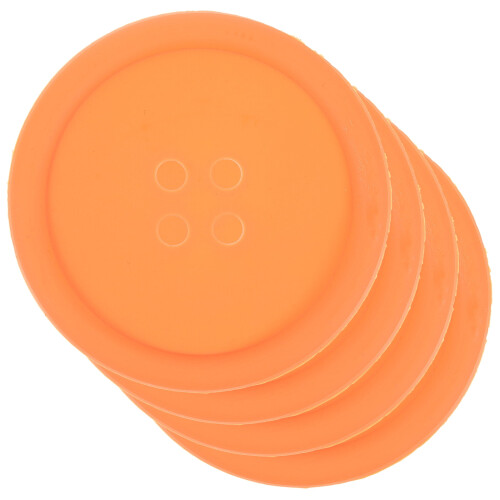 Silicone Coasters Round Button Shape 4 Pcs