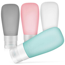 4 Pcs Empty Refillable Squeeze Travel Tubes with Caps for Shampoo Facial Cleanser Shower Gel Dispenser Containers