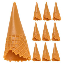 15PCS Artificial Empty Mini Ice Cream Cone Models Fake Simulation Cones