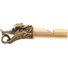 Brass Animal Head Whistle, Outdoor Supply Pendant Whistle for Teacher Equipment