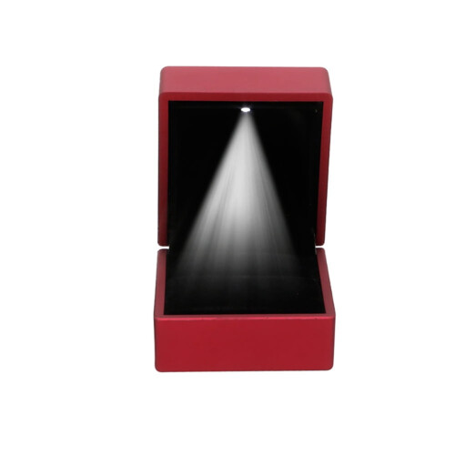 Soft Interior Ring Box with LED Display Case 1 Pack