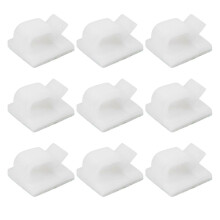 50 PCS Self Adhesive Outdoor Cable Clips with Tapes Wire Holder Hooks