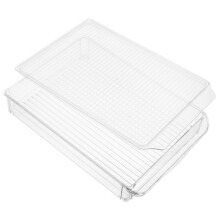 Stackable Refrigerator Organizer with Lid, Fridge Storage Container for Home Use