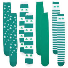 4 Pairs St. Patrick Day Women Thigh High Knee Socks Athletic Socks