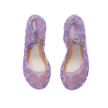 1 Pair Little Girls Jelly Color Plastic Sandals Size 27 Children's Shoes
