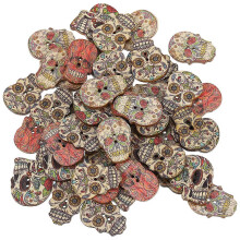 100 Pcs Wood Buttons, Natural Wood Slices Sewing Buttons for Clothing Craft Decor