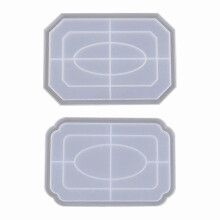 2 Pcs DIY Tray Resin Mold, Snack Plate Casting Mold for Dish Making Craft