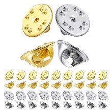 50Pcs Metal Pin Backs Lapel Pin Safety Backs for Brooch Needle DIY Craft Accessory