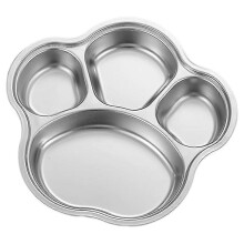 Stainless Steel Divided Dinner Plate Food Serving Platter Tray