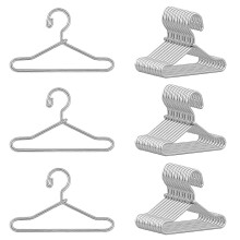 50Pcs Mini Metal Doll Clothes Hangers Doll Dress Holders Doll House Accessories Small Hanger Toys