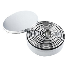 14 Pcs Stainless Steel Circle Cake Molds Mousse Cookies Tiramisu Baking Tools Bakeware