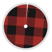 Christmas tree skirt plaid 48 inch
