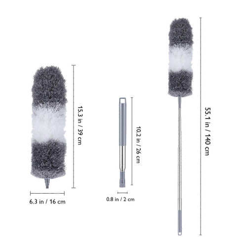 Microfiber Duster with Extension Pole, Flexible Dust Cleaner for Fan Ceiling Cleaning
