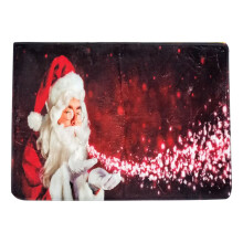 Tappeto natalizio rosso 40x60 cm, morbido, lavabile e antiscivolo.