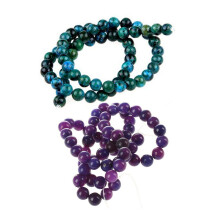 Chrysocolla and Sugilite Beads 6mm Round 2 pcs