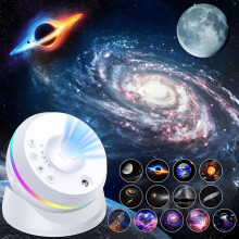 Proyector de cielo estrellado 4K HD Planetario 13 discos Rotación 360 Luz nocturna Proyección