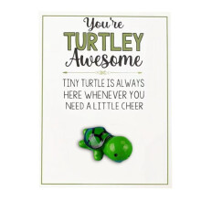 Lot de 6 mini cartes de vœux tortues « Tu es super génial(e) »