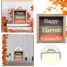 Panneau de porte en bois pour Thanksgiving, décoration d'automne