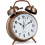 Analog Alarm Clock Copper Metal 4 Inch 1