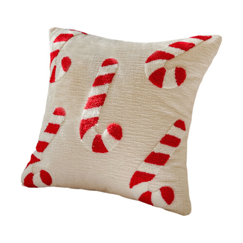 Capa de almofada natalina 45x45cm em tecido de linho