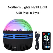 Nordlys Natlampe LED Projektorlampe med Fjernbetjening