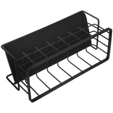 Porte-éponges et porte-serviettes de cuisine en acier au carbone noir
