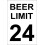 Panneau métallique Beer Limit 24, 20 x 30 cm 1