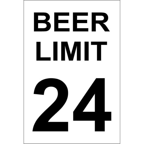 Panneau métallique Beer Limit 24, 20 x 30 cm
