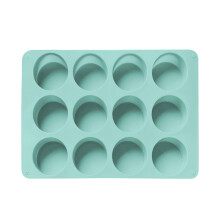 Chocolade- en koekjesvorm van voedselveilig siliconen, met 12 holtes.