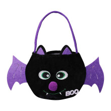 Torba na cukierki na Halloween dla dzieci, złota aksamitna torba