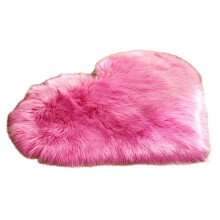 Tapis en polyester effet laine et peau de mouton, 30 x 40 cm