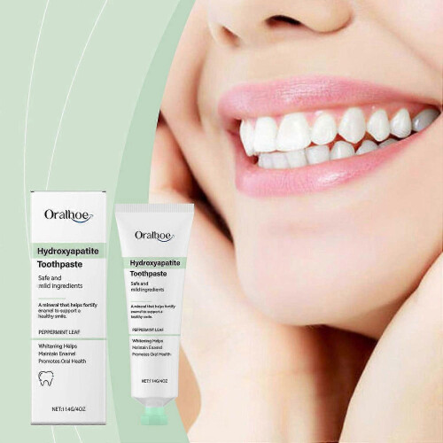 Hydroxyapatite Toothpaste for Advanced Enamel Protection, Fluoride-Free Toothpaste for Sensitive Teeth, Helps Remineralize, Mint Flavor 1