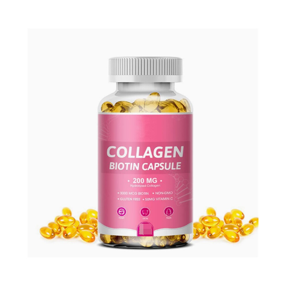 (60 Capsules) Collagen Biotin High Dose 1000mg - Collagen Hyaluronic Acid Capsules