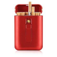 Cigarettatartó öngyújtóval és USB öngyújtó funkcióval, kompakt tároló a dohányzási kiegészítőkhöz