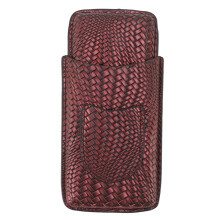 Læder cigaretui til 3 cigarer, 17x9 cm