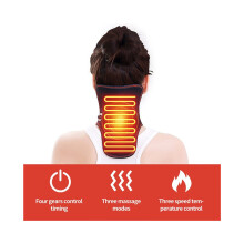 Appui-tête chauffant avec masseur vibrant et compresse chaude pour soulager les douleurs articulaires et les blessures de surmenage. Minuteu