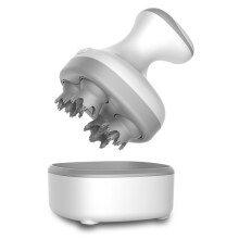 Masseur de cuir chevelu anti-stress, masseur capillaire électrique étanche et portable avec 4 têtes de massage, simulation de la main pour