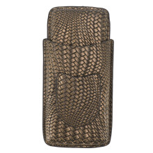 Læder cigaretui til 3 cigarer, 17x9 cm