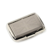 Scatola per tabacco con la bandiera Union Jack.