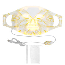 LED-ansigtsmaske til hudforyngelse med blå lysterapi. FDA-godkendt enhed til behandling af akne og hudforyngelse.