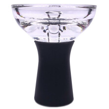 Glas Phunnel vandpibeskål med silikonebund. Sort lækagesikkert design for jævn varmefordeling og ren smag.