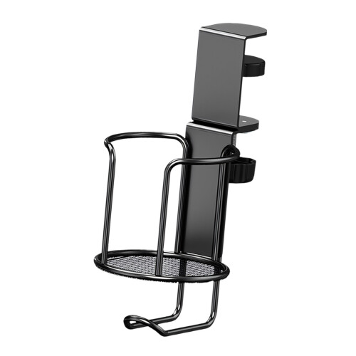 Strong Carbon Steel Table Edge Mount Cup Rack And Hook For Work