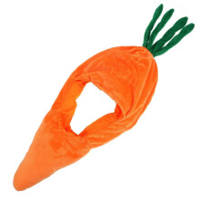 Novelty Carrot Costume Hat Plush Cotton Funny Vegetable Headwear for Cosplay Halloween Easter Themed Parties Photo Prop