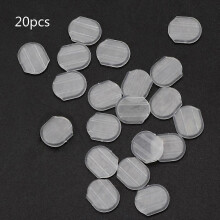20 Pieces Clear White Silicone Clip On Earring Pads Ear Protection for Non-Pierced Ears