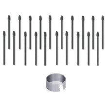 Replacement Tips compatible with Remarkable 1/2 Tablet Pen - 20 Pcs Black Plastic Nibs with Clip