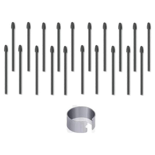 Replacement Tips compatible with Remarkable 1/2 Tablet Pen - 20 Pcs Black Plastic Nibs with Clip