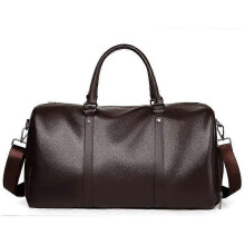 Travel Duffle Bag Retro Large Capacity Waterproof PU Leather for Sports Gym Motorcycle Trips