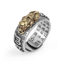 Adjustable Ring with Adjustable Size Vintage Handmade in Silver or Gold for Men Gift