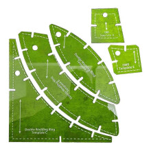 Double Wedding Rings Quilt Templates Set Acrylic Reusable Quilting Gauge Tool by DIMEANI for Quilts Tablecloths Rugs Pillowcases Hobbyists