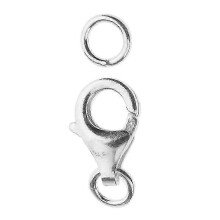 925 Sterling Silver Jewelry Lobster Clasp 1 Piece 9mm Silver Connector for Necklaces Bracelets DIY Jewellery Crafts Making
